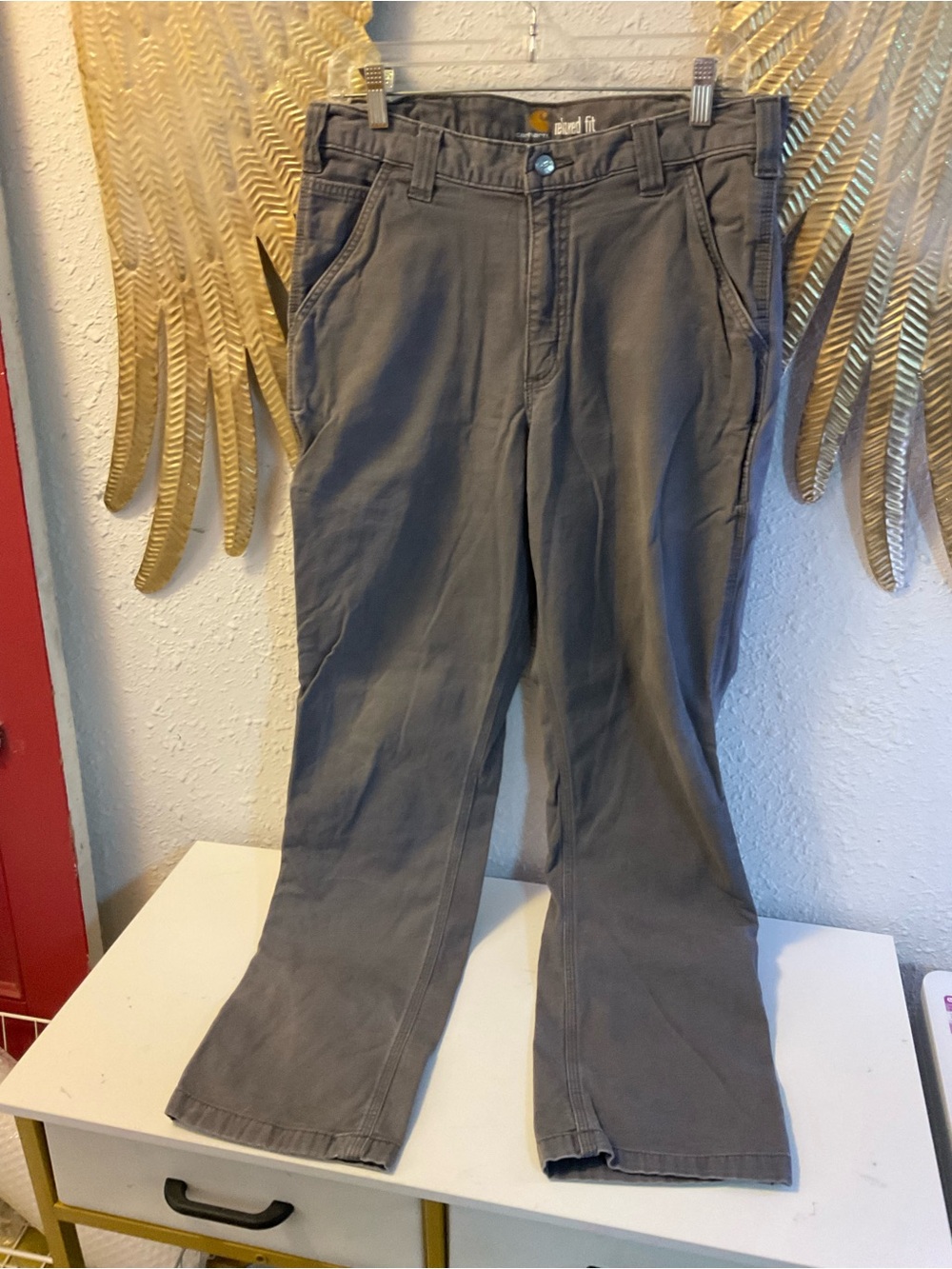 Carhartt Men's Gray Relaxed Fit Jeans